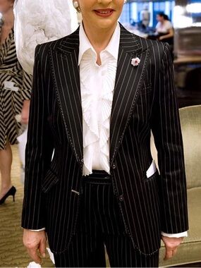Sisley Black 2 piece Pinstripe Suit